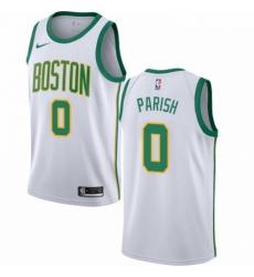Mens Nike Boston Celtics 0 Robert Parish Swingman White NBA Jersey City Edition 