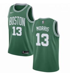Mens Nike Boston Celtics 13 Marcus Morris Swingman GreenWhite No Road NBA Jersey Icon Edition 