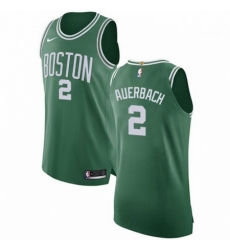 Mens Nike Boston Celtics 2 Red Auerbach Authentic GreenWhite No Road NBA Jersey Icon Edition