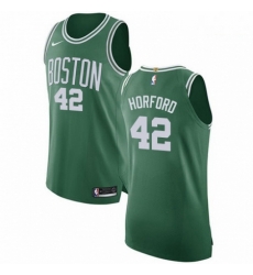 Mens Nike Boston Celtics 42 Al Horford Authentic GreenWhite No Road NBA Jersey Icon Edition