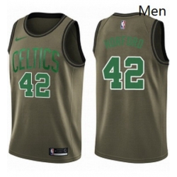 Mens Nike Boston Celtics 42 Al Horford Swingman Green Salute to Service NBA Jersey