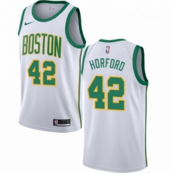 Mens Nike Boston Celtics 42 Al Horford Swingman White NBA Jersey City Edition