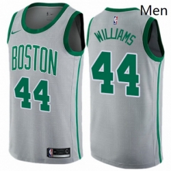 Mens Nike Boston Celtics 44 Robert Williams Swingman Gray NBA Jersey City Edition 