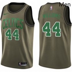Mens Nike Boston Celtics 44 Robert Williams Swingman Green Salute to Service NBA Jersey 