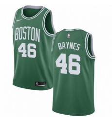 Mens Nike Boston Celtics 46 Aron Baynes Swingman GreenWhite No Road NBA Jersey Icon Edition 