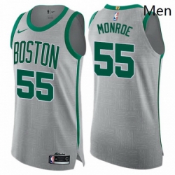 Mens Nike Boston Celtics 55 Greg Monroe Authentic Gray NBA Jersey City Edition 