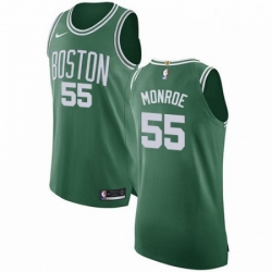 Mens Nike Boston Celtics 55 Greg Monroe Authentic GreenWhite No Road NBA Jersey Icon Edition 