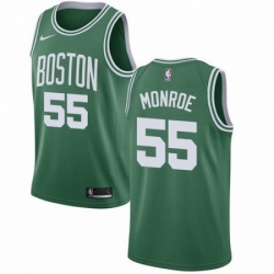 Mens Nike Boston Celtics 55 Greg Monroe Swingman GreenWhite No Road NBA Jersey Icon Edition 