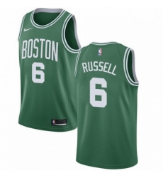Mens Nike Boston Celtics 6 Bill Russell Swingman GreenWhite No Road NBA Jersey Icon Edition