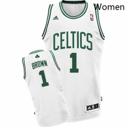 Womens Adidas Boston Celtics 1 Walter Brown Swingman White Home NBA Jersey