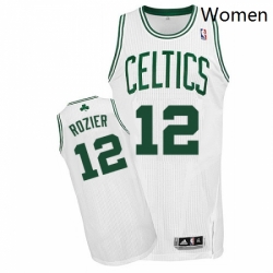 Womens Adidas Boston Celtics 12 Terry Rozier Authentic White Home NBA Jersey 