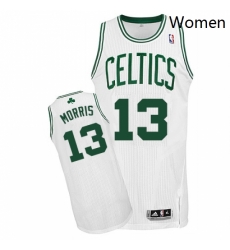 Womens Adidas Boston Celtics 13 Marcus Morris Authentic White Home NBA Jersey 113