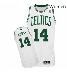 Womens Adidas Boston Celtics 14 Bob Cousy Authentic White Home NBA Jersey