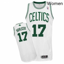 Womens Adidas Boston Celtics 17 John Havlicek Authentic White Home NBA Jersey