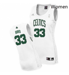 Womens Adidas Boston Celtics 33 Larry Bird Swingman White Home NBA Jersey
