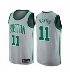 Womens Boston Celtics 11 Enes Kanter Swingman Gray Basketball Jersey City Edition 