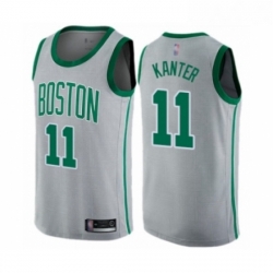 Womens Boston Celtics 11 Enes Kanter Swingman Gray Basketball Jersey City Edition 