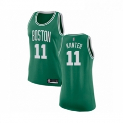 Womens Boston Celtics 11 Enes Kanter Swingman GreenWhite No Road Basketball Jersey Icon Edition 