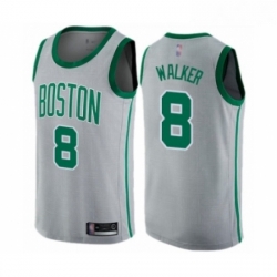 Womens Boston Celtics 8 Kemba Walker Swingman Gray Basketball Jersey City Edition 
