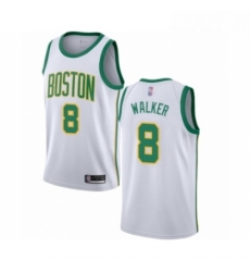 Womens Boston Celtics 8 Kemba Walker Swingman White Basketball Jersey City Edition 
