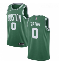 Womens Nike Boston Celtics 0 Jayson Tatum Swingman GreenWhite No Road NBA Jersey Icon Edition 