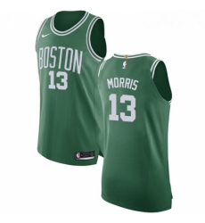 Womens Nike Boston Celtics 13 Marcus Morris Authentic GreenWhite No Road NBA Jersey Icon Edition 