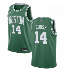 Womens Nike Boston Celtics 14 Bob Cousy Swingman GreenWhite No Road NBA Jersey Icon Edition