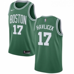 Womens Nike Boston Celtics 17 John Havlicek Swingman GreenWhite No Road NBA Jersey Icon Edition