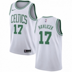 Womens Nike Boston Celtics 17 John Havlicek Swingman White NBA Jersey Association Edition