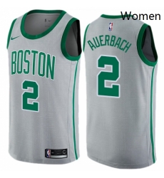 Womens Nike Boston Celtics 2 Red Auerbach Swingman Gray NBA Jersey City Edition