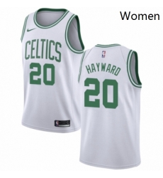 Womens Nike Boston Celtics 20 Gordon Hayward Authentic White NBA Jersey Association Edition 