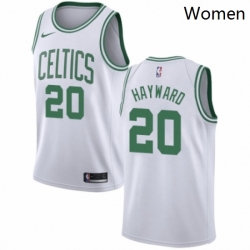 Womens Nike Boston Celtics 20 Gordon Hayward Authentic White NBA Jersey Association Edition 