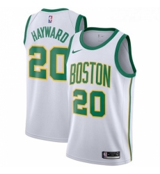 Womens Nike Boston Celtics 20 Gordon Hayward Swingman White NBA Jersey City Edition 