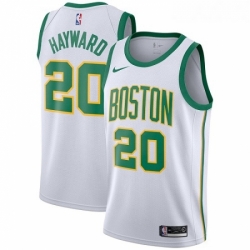 Womens Nike Boston Celtics 20 Gordon Hayward Swingman White NBA Jersey City Edition 