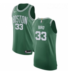 Womens Nike Boston Celtics 33 Larry Bird Authentic GreenWhite No Road NBA Jersey Icon Edition