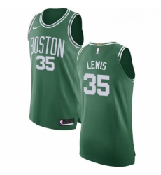 Womens Nike Boston Celtics 35 Reggie Lewis Authentic GreenWhite No Road NBA Jersey Icon Edition 