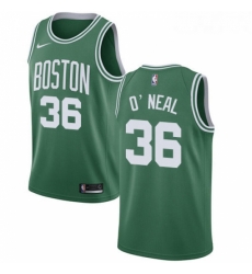 Womens Nike Boston Celtics 36 Shaquille ONeal Swingman GreenWhite No Road NBA Jersey Icon Edition 
