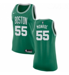 Womens Nike Boston Celtics 55 Greg Monroe Authentic GreenWhite No Road NBA Jersey Icon Edition 
