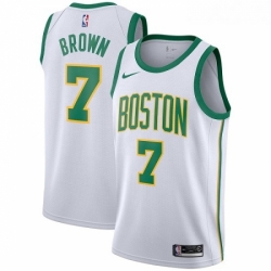 Womens Nike Boston Celtics 7 Jaylen Brown Swingman White NBA Jersey City Edition