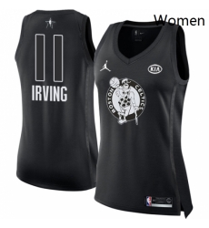 Womens Nike Jordan Boston Celtics 11 Kyrie Irving Swingman Black 2018 All Star Game NBA Jersey 