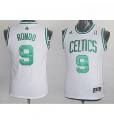 Celtics 9 Rajon Rondo White Stitched Youth NBA Jersey 