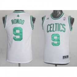 Celtics 9 Rajon Rondo White Stitched Youth NBA Jersey 