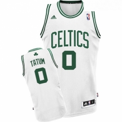 Youth Adidas Boston Celtics 0 Jayson Tatum Swingman White Home NBA Jersey 