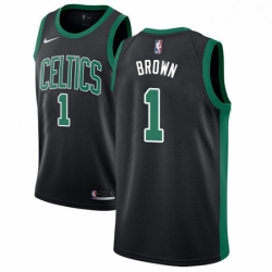 Youth Adidas Boston Celtics 1 Walter Brown Swingman Black NBA Jersey Statement Edition