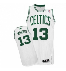 Youth Adidas Boston Celtics 13 Marcus Morris Authentic White Home NBA Jersey 