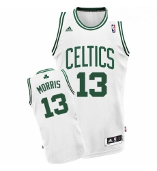 Youth Adidas Boston Celtics 13 Marcus Morris Swingman White Home NBA Jersey 
