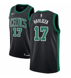 Youth Adidas Boston Celtics 17 John Havlicek Swingman Black NBA Jersey Statement Edition