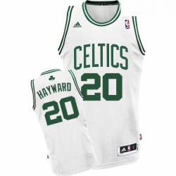 Youth Adidas Boston Celtics 20 Gordon Hayward Swingman White Home NBA Jersey 