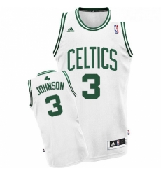 Youth Adidas Boston Celtics 3 Dennis Johnson Swingman White Home NBA Jersey