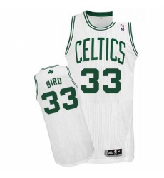 Youth Adidas Boston Celtics 33 Larry Bird Authentic White Home NBA Jersey